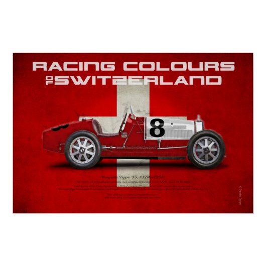 Racing Colours of Switzerland Poster (Vorderseite)