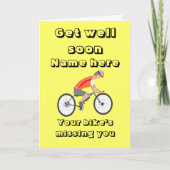 Racing Cyclist, add text Karte (Vorderseite)