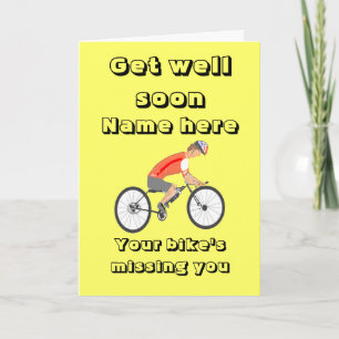Racing Cyclist, add text Karte