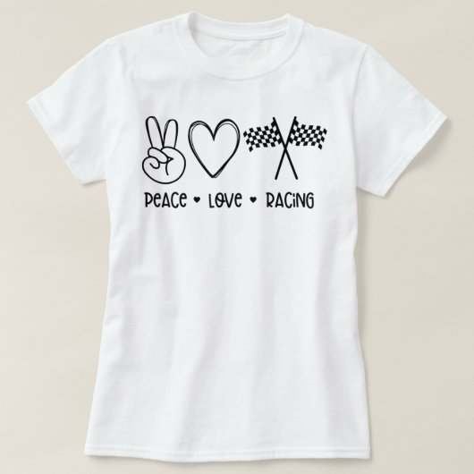 Racing der friedlichen Liebe T-Shirt (Design vorne)