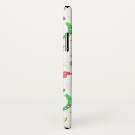 Racing Derby Day farbenfrohe Muster + Monogramm Case-Mate iPhone Hülle (Hinten/Rechts)