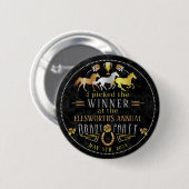 Racing Derby Day Party Art Deco Gewinner Preis Button (Vorne & Hinten)