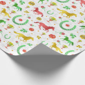 Racing Derby Day Party farbenfrohe Muster Geschenkpapier (Ecke)