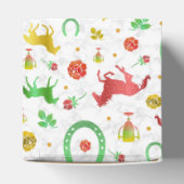 Racing Derby Day Party farbenfrohe Muster Geschenkschachtel (Oben)