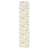 Racing Derby Day Party farbenfrohe Muster Kurzer Tischläufer (Vorderseite)