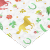 Racing Derby Day Party farbenfrohe Muster Tischdecke (Schrägansicht)