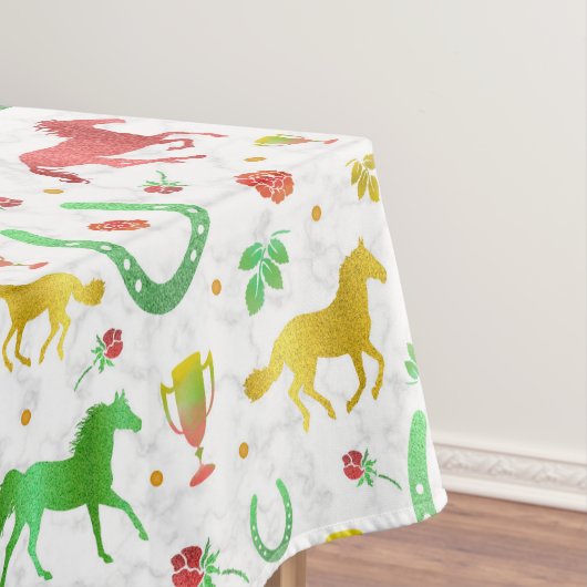 Racing Derby Day Party farbenfrohe Muster Tischdecke (Beispiel)