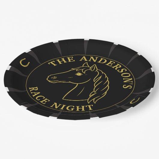 Racing Derby Day Party Pappteller (Schrägansicht)