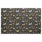 Racing Derby Day Party Schwarzes Gold Muster Stoff (Fat Quarter (45,7 x 55,9 cm))