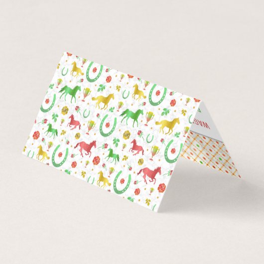 Racing Derby Wager-Party-Wetten-Slip Visitenkarten (Rückseite)