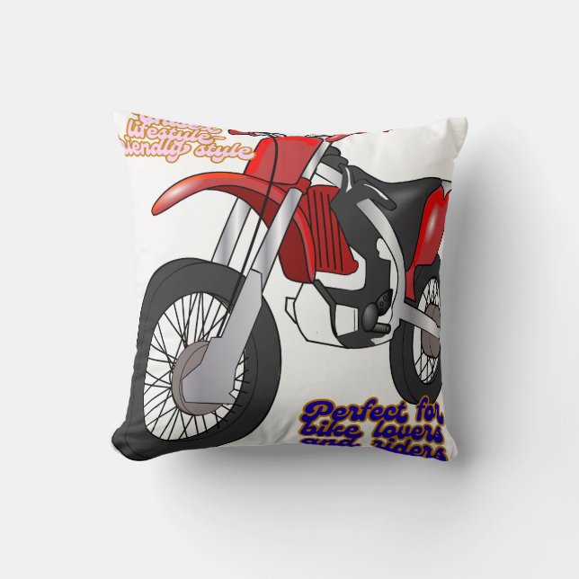 Racing Dirt Bike Art Kissen (Vorderseite)