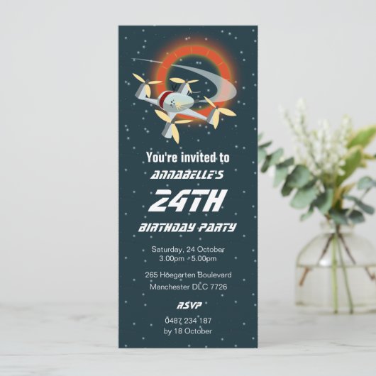 Racing-Drohne Einladung (Stehend Vorderseite)