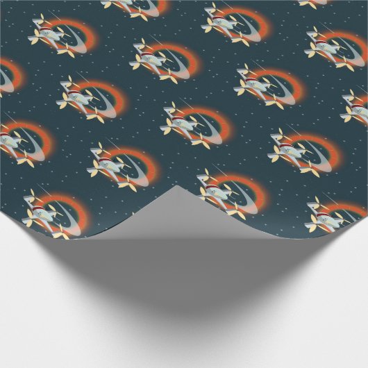 Racing-Drohne Geschenkpapier (Ecke)