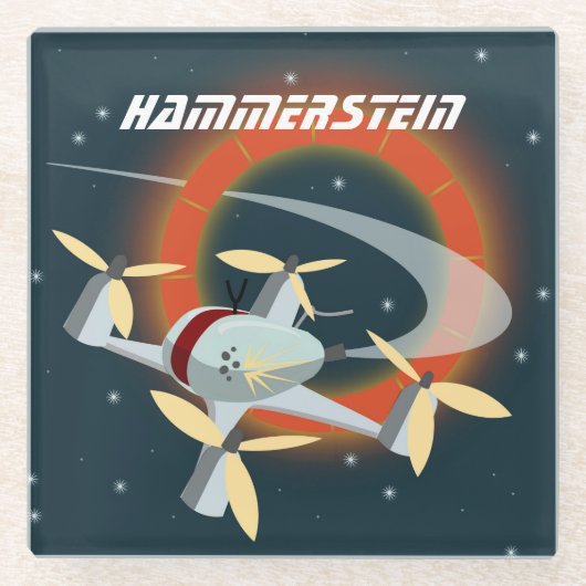 Racing-Drohne Glasuntersetzer (Vorderseite)