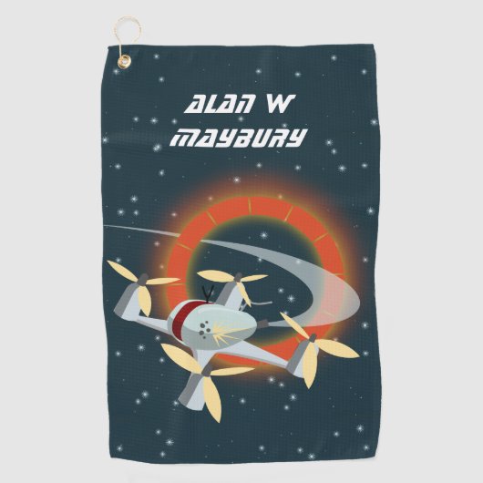 Racing-Drohne Golfhandtuch (Vorderseite)