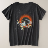 Racing-Drohne Große Größe T-Shirt (Design Rückseite)