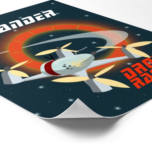 Racing-Drohne Poster (Ecke)