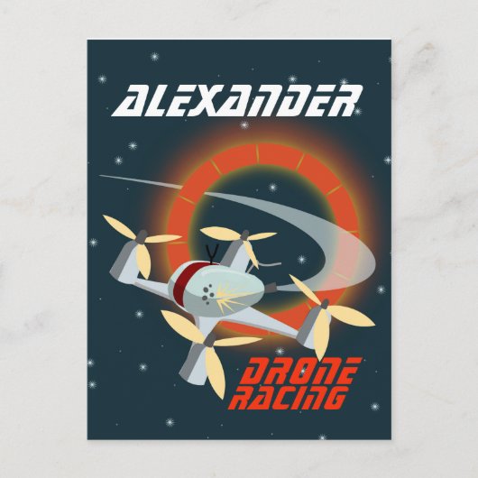 Racing-Drohne Postkarte (Vorderseite)