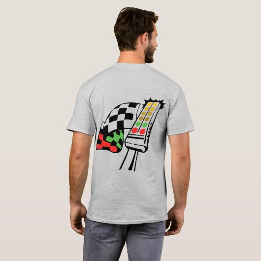 Racing-Fahnen "GO GO GO" T-Shirt (Schwarz voll)