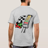 Racing-Fahnen "GO GO GO" T-Shirt (Rückseite)