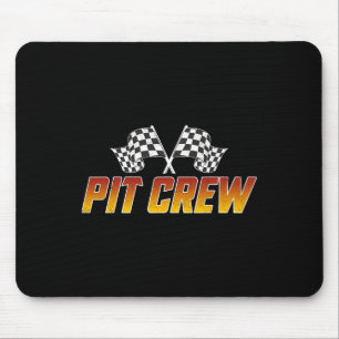 Racing Family Birthday Race Car Retro Pit Crew Hal Mousepad