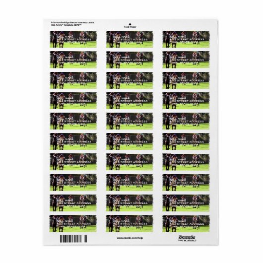 Racing Field Mailing Labels (Vorne)