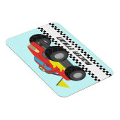 Racing Fiery Red Monster Truck Personalisiert Magnet (Rechte Seite)