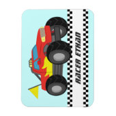 Racing Fiery Red Monster Truck Personalisiert Magnet (Vertikal)