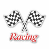 Racing Finish Flags Car Aufkleber (Vorderseite)