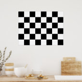 Racing-Flag für schwarz-weiß kariertes Auto Poster (Küche)