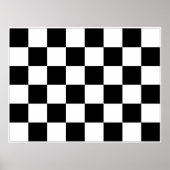 Racing-Flag für schwarz-weiß kariertes Auto Poster (Vorne)