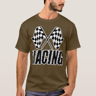 Racing Flag Race Schachbrett Chequred Checkered Fl T-Shirt