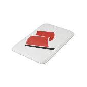 Racing Flag Red Badematte (Schrägansicht)