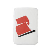 Racing Flag Red Badematte (Vorderseite Vertikal)