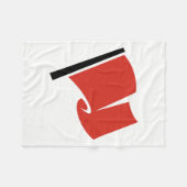 Racing Flag Red Fleecedecke (Vorderseite (Horizontal))