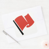 Racing Flag Red Quadratischer Aufkleber (Umschlag)