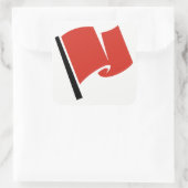 Racing Flag Red Quadratischer Aufkleber (Tasche)