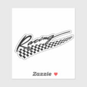 Racing-Flagge Vinyl Stickers Aufkleber (Blatt)
