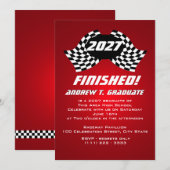 Racing Flags Abschluss 2014 beendet Einladung (Vorne/Hinten)