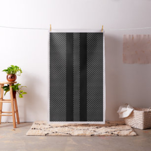 Racing Flags auf schwarzem Streifen Carbon Fibre S Stoff