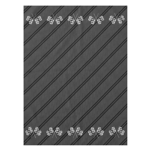 Racing Flags Design on Stripes Carbon Fiber Style Tischdecke (Vorderseite)