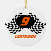 Racing Flags Foto von Keepsake Keramik Ornament (Vorne)