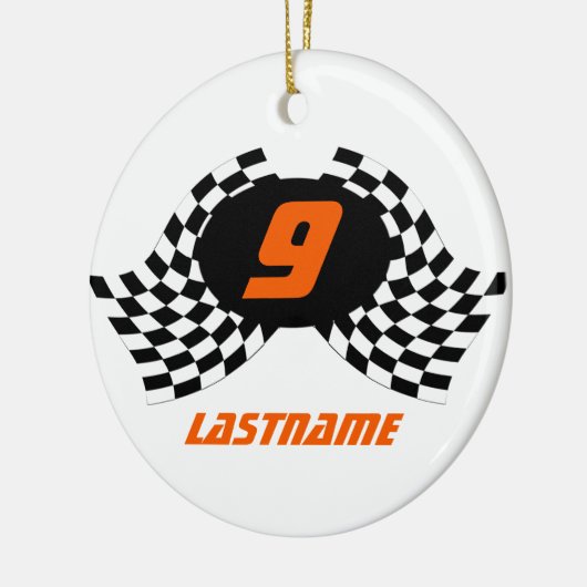 Racing Flags Foto von Keepsake Keramik Ornament (Links)