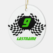 Racing Flags Foto von Keepsake Keramikornament (Links)