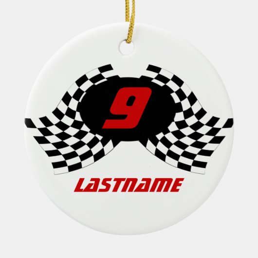 Racing Flags Foto von Keepsake Keramikornament (Vorne)