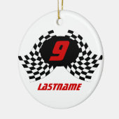 Racing Flags Foto von Keepsake Keramikornament (Links)