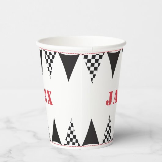 Racing Flags Party Pappbecher (Rechts)