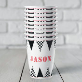 Racing Flags Party Pappbecher