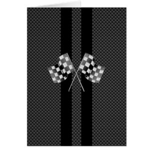 Racing Flags Stripes im Carbon Fibre Style Dekor