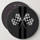 Racing Flags Stripes im Carbon Fibre Style Dekor Button (Vorne & Hinten)